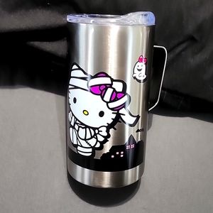 Hello Kitty Halloween Stainless Steel Tumbler Silver HK Spooky NEW